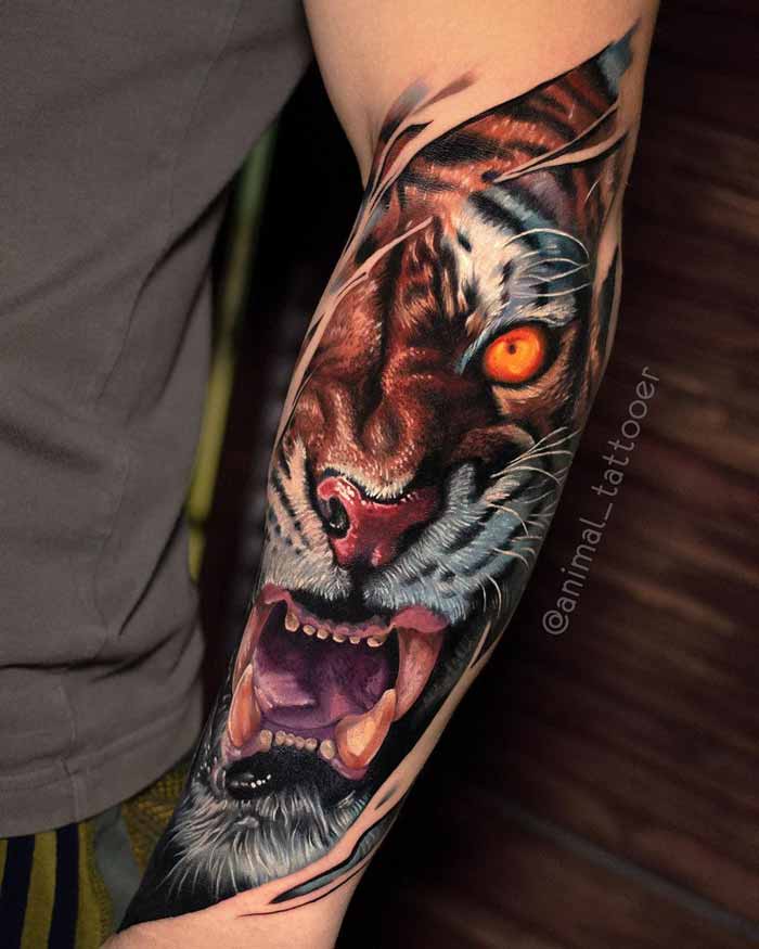 Color Tiger Tattoo